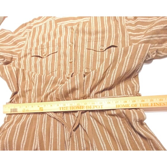 Silk Exchange 100% Silk Washable Silk Striped Romper  Women's Size 24 - Picture 11 of 13